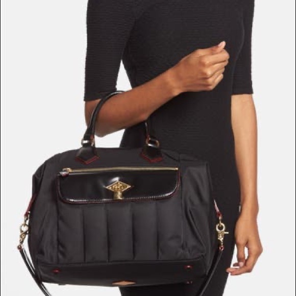 MZ Wallace Elisabeth Bedford Black Nylon Satchel